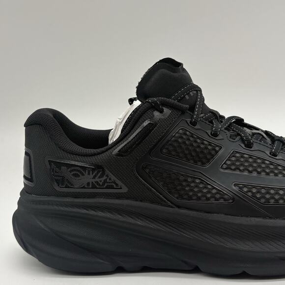 Hoka One One Clifton One9 Triple Black 1155370 BCRS Mens Size 11 NEW Sneakers